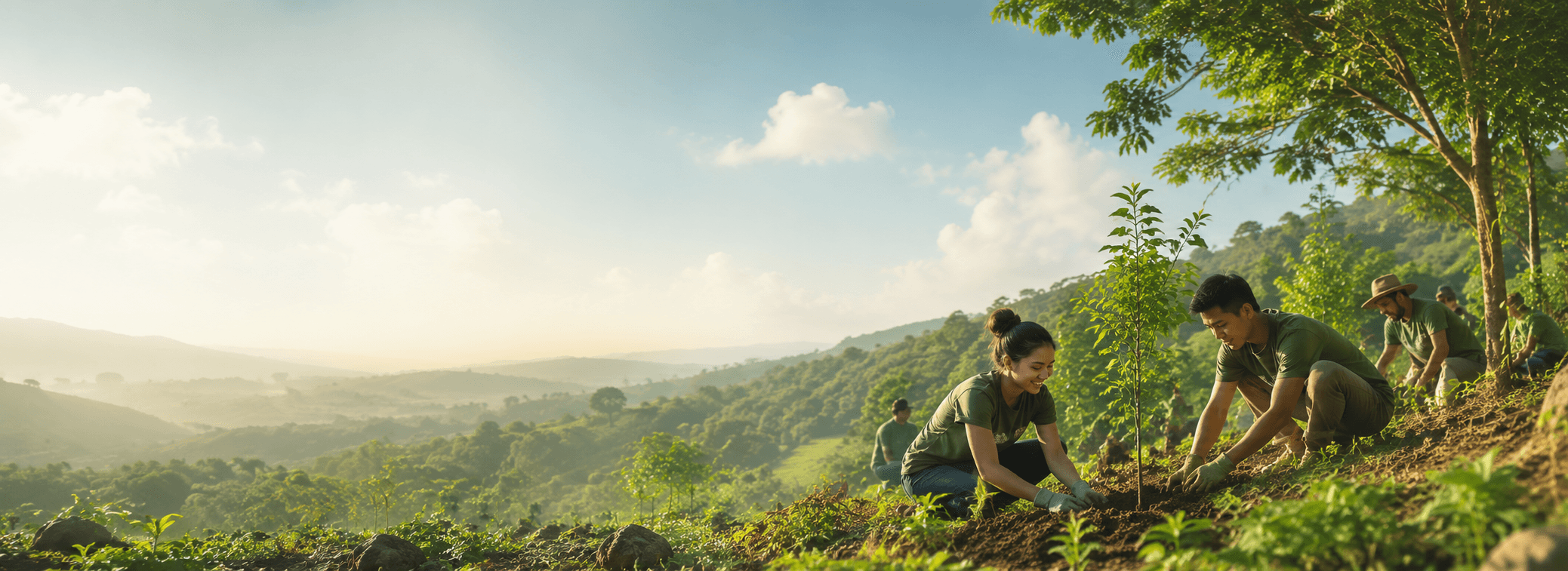 Global eco impact visualization with green technology and community engagement